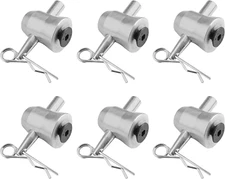 6Pack Aluminum Half Conical Coupler with Clips Pins for Stage Truss Bed Plate...