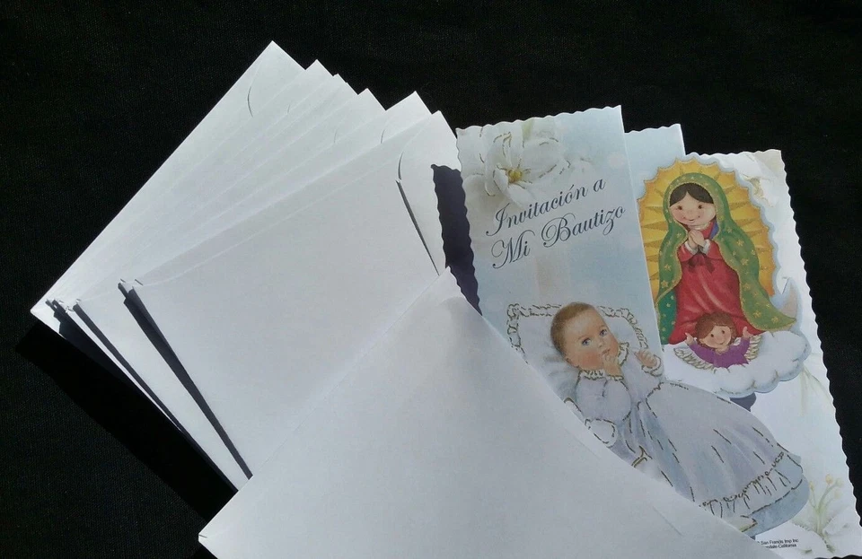 Invitaciones A Mi Bautizo (Bautismo Español, Invitaciones de Bautizo) niño Foto 3 de 4