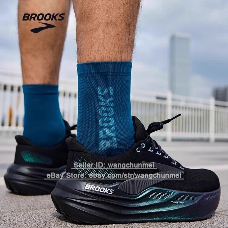 Zapato para correr corredores negro/blanco/blanco cómodo apoyo Brooks Glycerin Max Foto 3 de 4