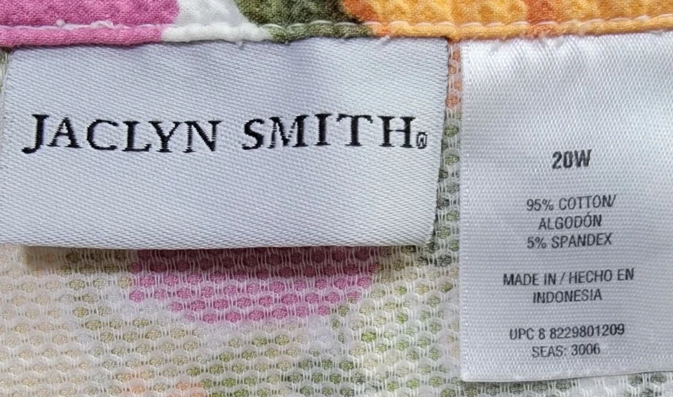 Falda Jaclyn Smith Mujer Talla 20W Multicolor Floral NUEVA Foto 2 de 4