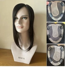 4.7"x5.5"Left/Right/Center Silk Top Part 100% Virgin Human HairTopper 10"~18"