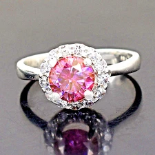 Gorgeous 1.50Ct Certified Pink Diamond Solitaire Ring-Free Shipment and Tariffs.