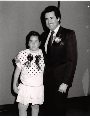 Pressefoto.ALE10109.23x18 cm ca.1989.Wayne Newton.Erin.Los Angeles.''