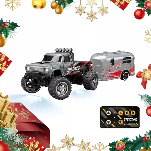 Mini RC Monstertruck USBC Akku Unterlauf mit Anhänger, Maßstab 1:64 Alu - Bild 18 von 23
