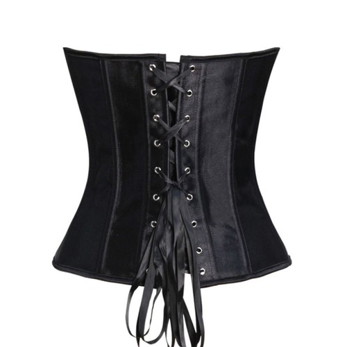 Satin Corselete Lingerie Sexy Corset Bustier Top Party Clubwear - Bild 5 von 15