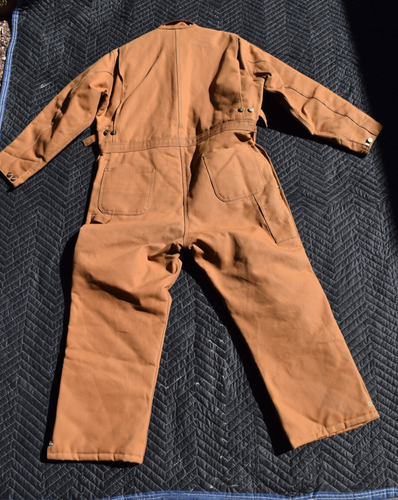 Carhartt X01 Brown Coveralls Sz 46 Short Long Sleeve Quilt lining Workwear New - Picture 6 of 7