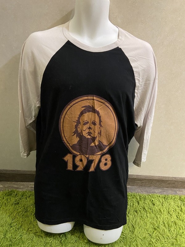 1978 Halloween Michael Myers Old School Mens XL Baseball T-shirt 
