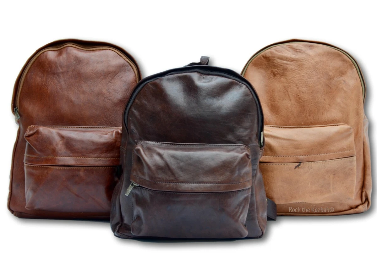 Mens vintage shop leather backpack