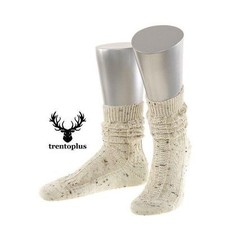 Trachtensocken Herren Damen beige meliert kurz Shoppersocke Trachten Strümpfe 