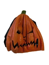 Vintage 1995 Paper Magic Group Halloween Mask Pumpkin Jack O Lantern Latex VTG 