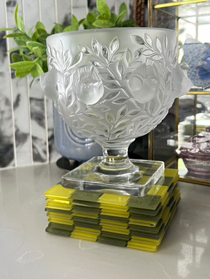 Lalique Elizabeth Frosted and Clear Crystal