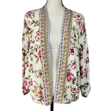 Anthropologie Akemi Kin One Size Idalia Floral Kimono Top Lightweight Boho