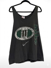 Vintage 90s Nike Graphic Tank Top XL Hanes Heavyweight Made in USA Spell Out