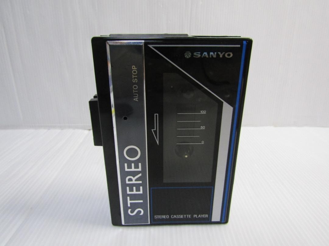 80年代 ビンテージ サンヨー M GP9 ステレオ カセットプレーヤー 当時物 Vintage Sanyo MGP9 Stereo Cassette Player Portable Auto Stop Japan