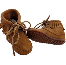 Minnetonka Baby Double Fringe Suede Bootie Size US 7 Toddler