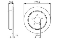 2X Bremsscheibe Hinten Bosch 0 986 479 A80 FÜR Chrysler Dodge