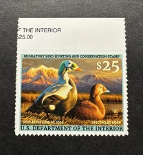 WTDstamps - #RW92 2025 - US Federal Duck Stamp **ADAM GRIMM**  Mint OG NH