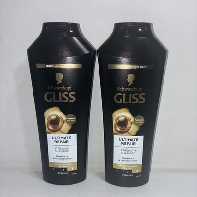 2- New Schwarzkopf Gloss Ultimate Repair Shampoo#3/ 400ml Each 