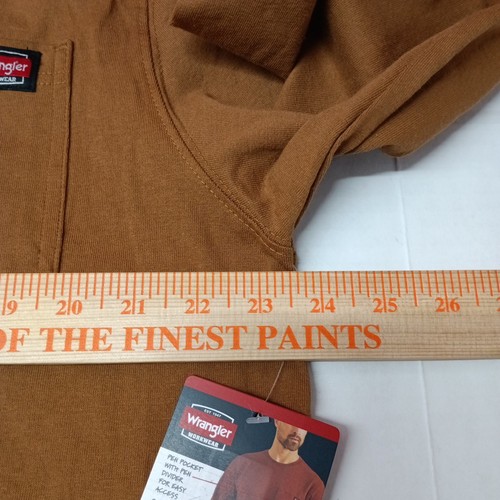 Wrangler Work Wear Pen Pocket Tee Men's XL (46-48) Brown Relaxed Fit - Picture 6 of 9