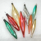8 Antique Vintage Glass Christmas Ornament Xmas Tree USSR Decorations Icicles