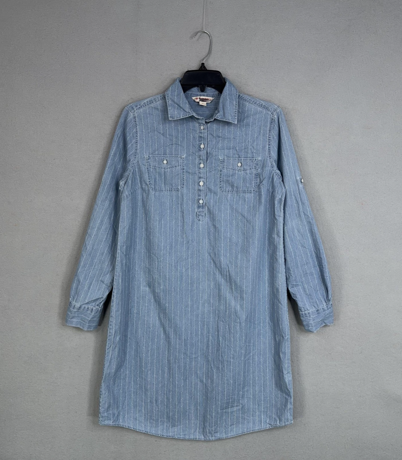 Brooks Brothers Dress Womens 6 Blue Chambray Classic Preppy Timeless Heritage