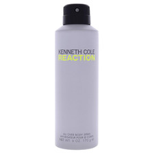 Kenneth Cole Reaction All over Body Spray for Men, Notes of Juicy Lime, Crisp Gr