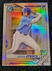 2021 Bowman Draft Chrome Refractor #BDC-106 Carter Jensen 1st Chrome Royals