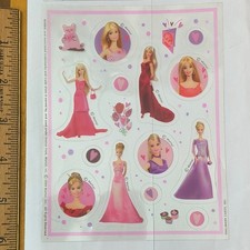 Vintage Hallmark Barbie Transparent Sticker Sheet