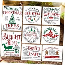 Christmas Stencils for Painting on Wood 12" Christmas Stencil Christmas Vintage