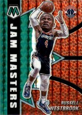 2021-22 Mosaic Jam Masters Prizm GREEN RUSSELL WESTBROOK Wizards Clippers #4 NM