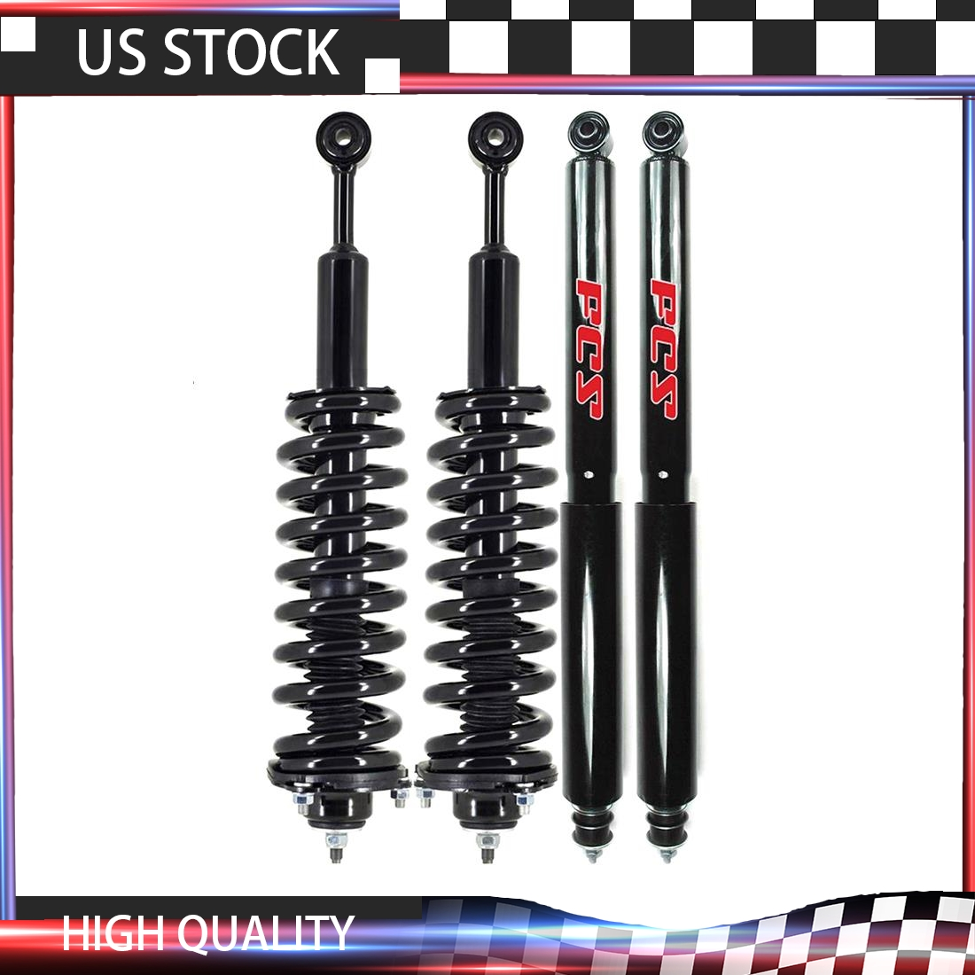 OE Front Struts & Rear Shocks for 2016-2020 Toyota Tacoma 4WD Lifetime Warranty