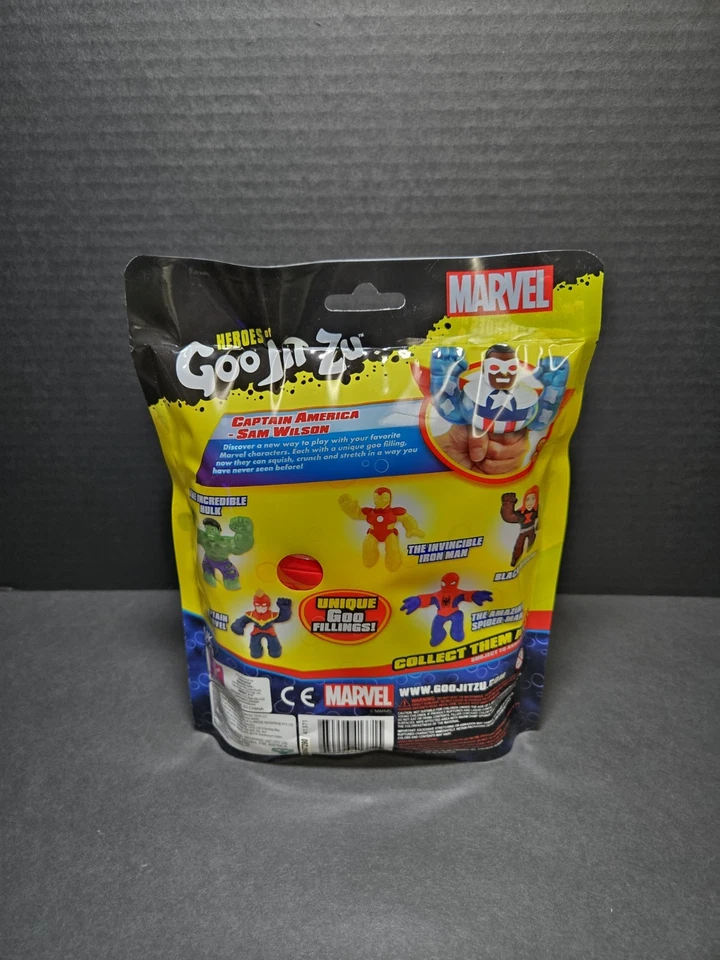 Heroes of Goo Jit Zu Marvel Hero Pack. Captain Marvel Squishy 5 polegadas/VHTF! - Imagem 2 de 4