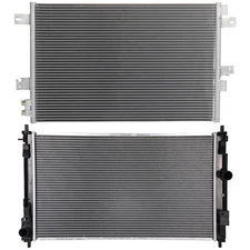 Aluminum Radiator & AC Condenser Cooling Kit For Chrysler Sebring & Jeep Patriot