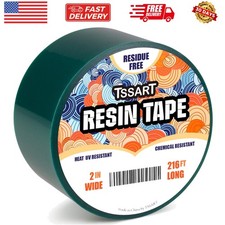2-Inch Wide Resin Tape - High Temp Silicone Adhesive for Epoxy Crafts, 216FT