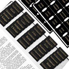 Bible Tabs, 75 Tabs, Laminated Bible Index Tabs for Women and Men, Bible Book Ta