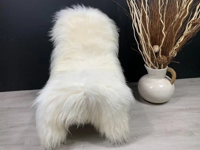 MODERN LUXURY HOMES XXL Unique Icelandic Sheepskin Rug * Fur Throw Long Soft Wool * Pet Bed Blanket