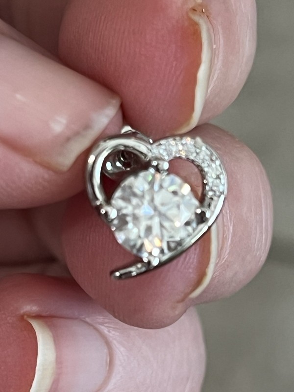 Earrings Moissanite Weight 1.ct Solid Xx  Pair Silver Regular $399.