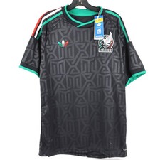 Adidas Mexico 26 Third Soccer Jersey JL8545 Short Sleeve In Black - Men's Size L