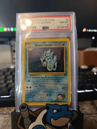 2000 Pokemon Gym Challenge Giovannis Gyarados Holo- PSA 8