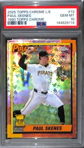 2025 Topps Chrome Paul Skenes 1990 Topps Chrome PSA 10
