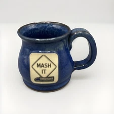 Mug Sunset Hill Stoneware Big Rig Travels Blue Drip Glaze Stoneware - Read
