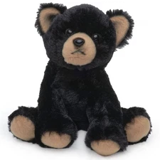 Lil' Huck Small Plush Stuffed Animal Black Bear, 7 Inches, For Ages 3-14