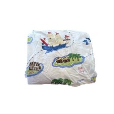 Pottery Barn Kids Colorful Pirate Map Pirate Ship Fitted Crib Sheet Toddler Bed
