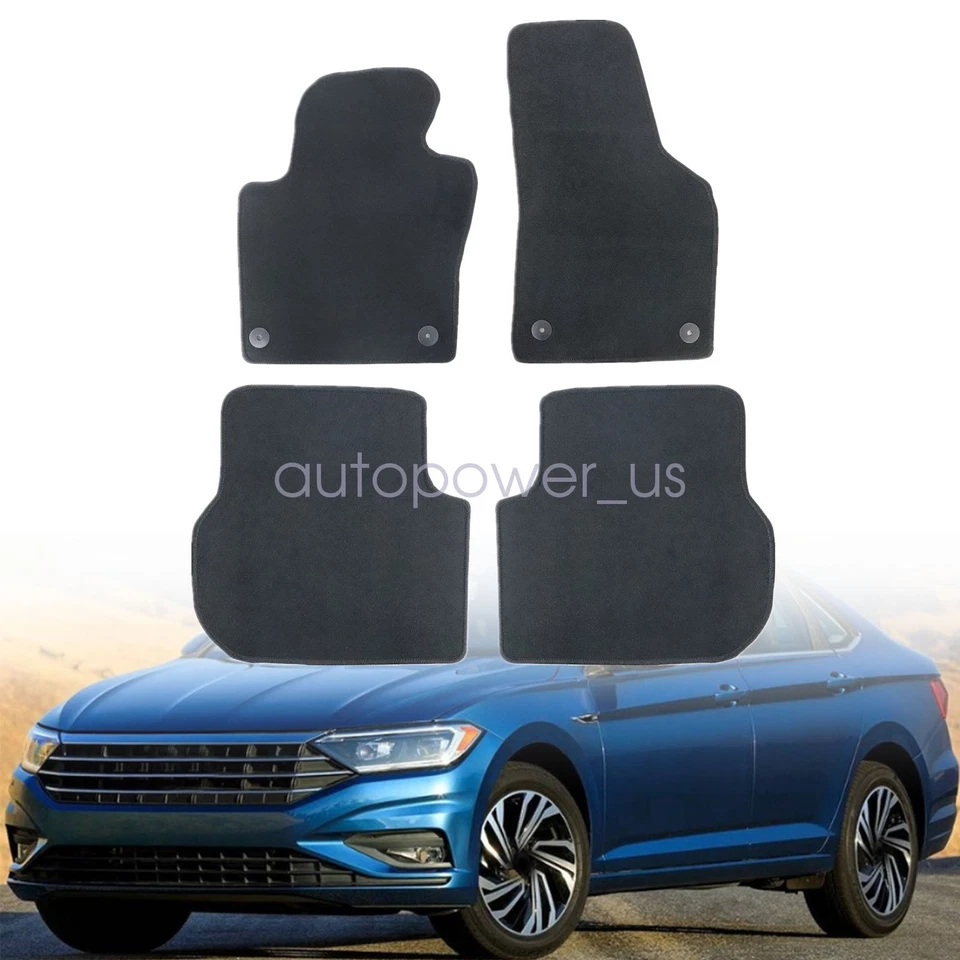 Alfombrillas alfombrillas delanteras traseras terciopelo impermeables para Volkswagen Jetta 2011-2018 Foto 2 de 4