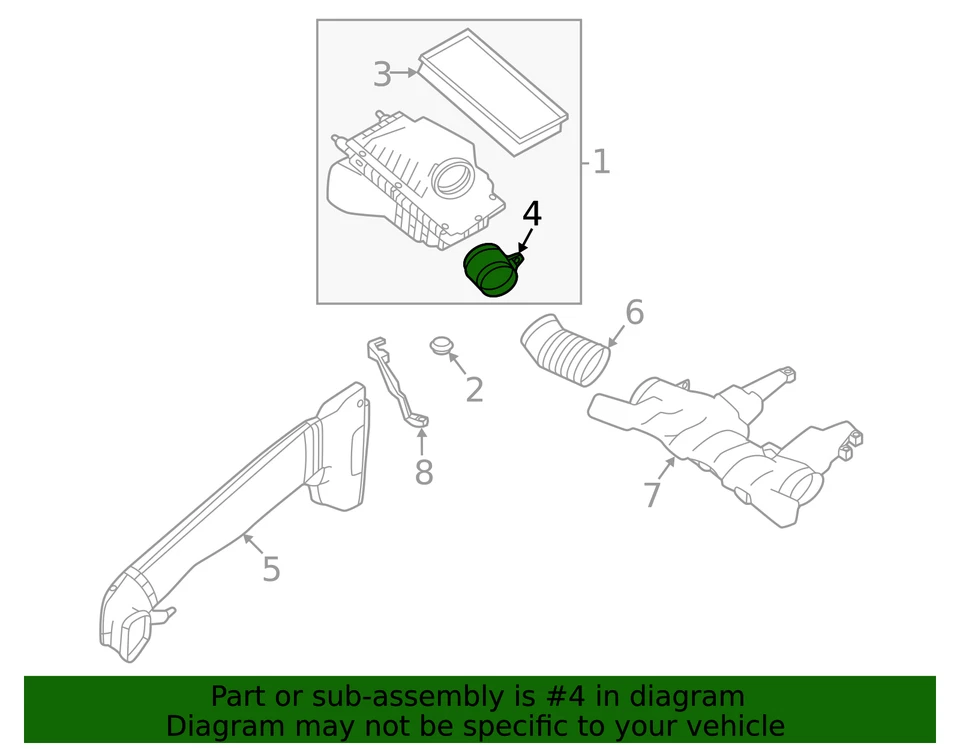 Genuine Land-Rover Mass Air Flow Sensor Discovery Range Rover LR071914 - Image 4 of 4