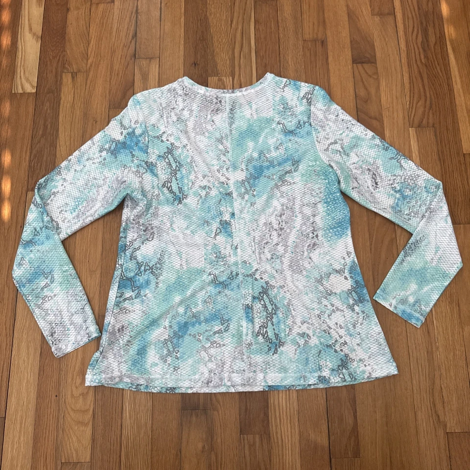 Sofibella Air Flow Mesh Top UPF Tennis Pickleball Green Size 1X - Image 4 of 4