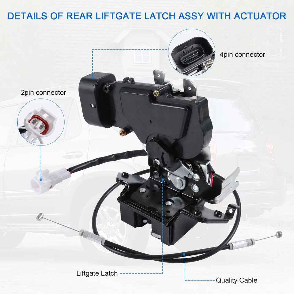 Tailgate/Trunk Lock Latch&Actuator Fit For 2001-2007 TOYOTA SEQUOIA  - Image 4 of 4