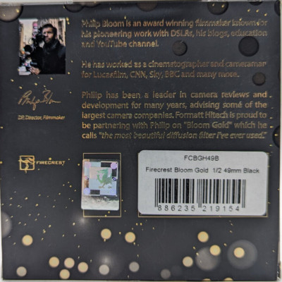 New Formatt Hitech Firecrest Bloom Gold Filter (49mm, 1/2 Density, Black Frame)