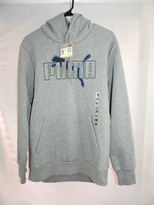 PUMA  Mens  Long  Sleeve  Logo  Hoodie  Mediu...