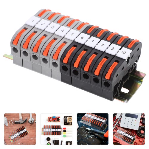 DIN Rail Terminal Block Kit Connectors for Wiring Cable Circuit Inline - 第 11/12 張圖片